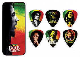Набор медиаторов Dunlop BOB-PT01M Bob Marley Rasta Medium