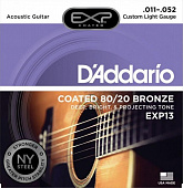 Струны для акустической гитары D'Addario EXP13 11-52