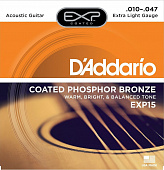 Струны для акустической гитары D'Addario EXP15 10-47