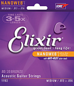 Струны для акустической гитары Elixir Nanoweb Medium 13-56 (11102)
