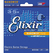 Струны для электрогитары Elixir Nanoweb 11-49 Medium (12102)