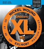 Струны для бас-гитар D'Addario EXL160BT 50-120