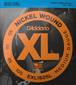 Струны для бас-гитар D'Addario EXL160SL 50-105