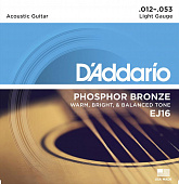 Струны для акустической гитары D'Addario EJ16 12-53