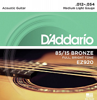 Струны для акустической гитары D'Addario EZ920 12-54