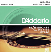 Струны для акустической гитары D'Addario EZ920 12-54