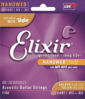 Струны для акустической гитары Elixir Nanoweb HD Light 13-53 (11182)