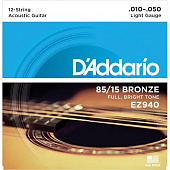 Струны для акустической гитары D'Addario EZ940 10-50