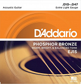 Струны для акустической гитары D'Addario EJ15 10-47