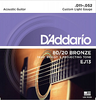 Струны для акустической гитары D'Addario EJ13 11-52