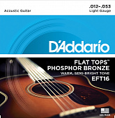Струны для акустической гитары D'Addario EFT16 12-53